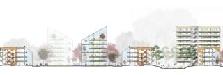 Schnitt 1:200 Quartier Ilots ARCHITECTURE ET SCANDINAVIE, Stigsborg un quartier de demain von Clément Mathey